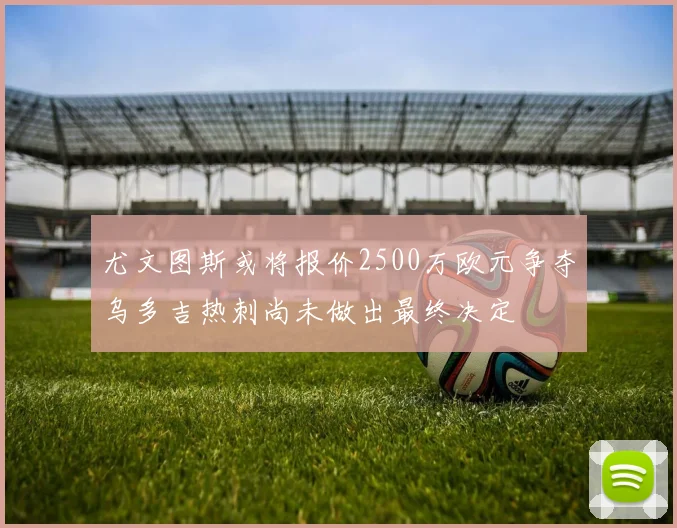 尤文图斯或将报价2500万欧元争夺乌多吉热刺尚未做出最终决定