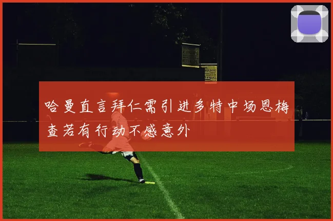 哈曼直言拜仁需引进多特中场恩梅查若有行动不感意外